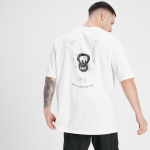 MP Men's Leg Day Graphic Oversized T-Shirt - White