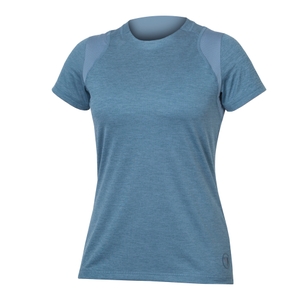 SingleTrack Trikot (kurzarm) für Damen - Stahlblau - XL