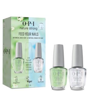 OPI Nature Strong Vegan Nail Polish - Duo Gift Set (Top Coat & Base Coat) 15ml