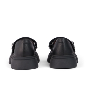 Junior Girls Kenzi MJ Shoes Leather Black