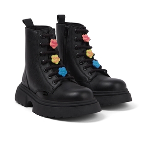 Junior Girls Kenzi Boot Charm Leather Black