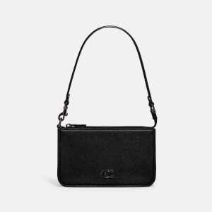 Coach Cross-Grain Leather Pouch Bag
