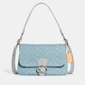 Coach Washed Denim and Leather Soft Tabby Shoulder Bag