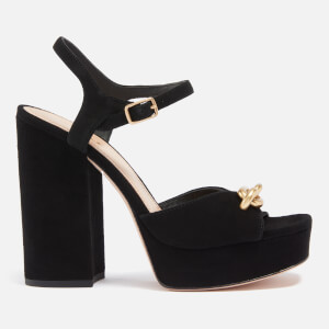 Nicolette Suede Heeled Platform Sandals