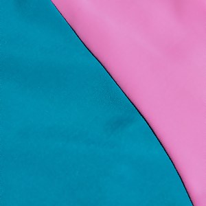 Maillot de bain Femme asymétrique bleu sarcelle/violet