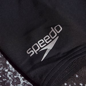 Placement-Schwimmhose mit V-Schnitt für Jungen Schwarz/Grau