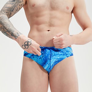 Men's Club Training 5cm Allover Digital Brief Blue