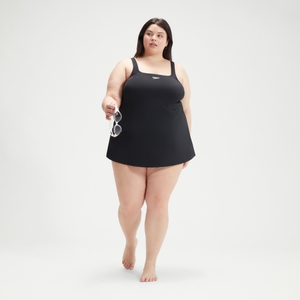 Badekleid in Plusgröße für Damen Schwarz
