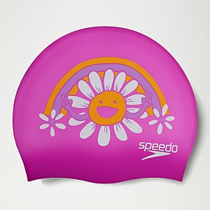 Junior Printed Silicone Cap Pink/Violet - One Size