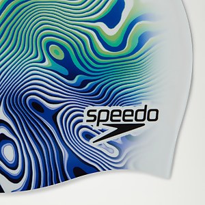 Bonnet Adulte Digital imprimé bleu marine/vert