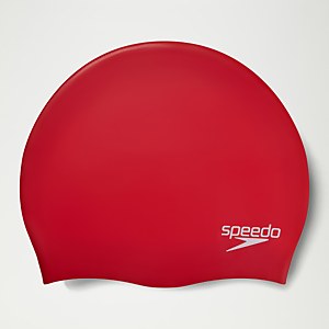 Adult Plain Moulded Silicone Cap Red - One Size