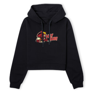 X Men Hey Bub Women s Cropped Hoodie Black Clothing Zavvi US