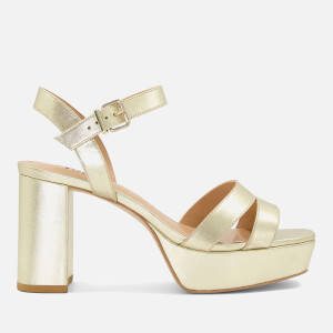 Molten Leather Mid-Platform Sandals