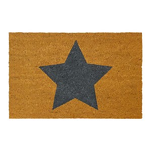 Star Design PVC & Coir Doormat - 39 x 59cm