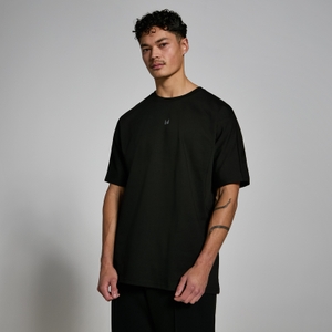 MP Мъжка тениска с нестандартен размер от плътна материя Lifestyle – черна
