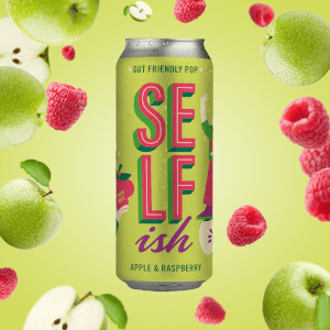 Sparkling Prebiotic Drink - Apple & Raspberry (12 x 330ml Cans)