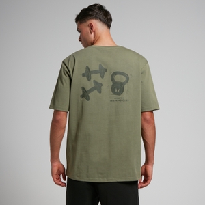 T-shirt oversize estampada Tempo para homem da MP - Verde azeitona