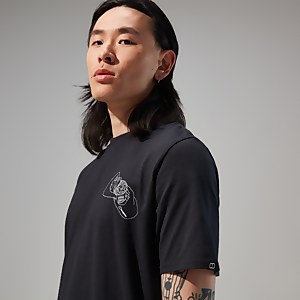 Hike Beans Short Sleeve Tee für Herren - Schwarz
