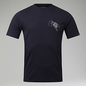 Hike Beans Short Sleeve Tee für Herren - Schwarz
