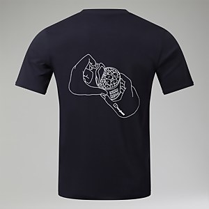 Hike Beans Short Sleeve Tee für Herren - Schwarz