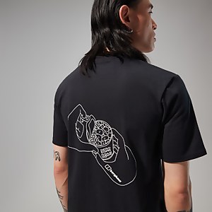 Hike Beans Short Sleeve Tee für Herren - Schwarz