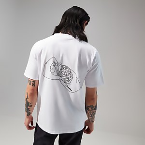 Hike Beans Short Sleeve Tee für Herren - Weiß