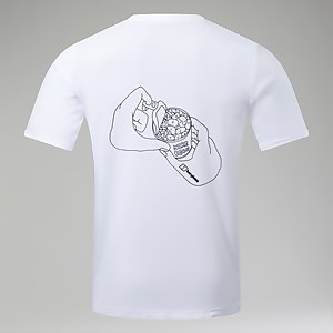 Hike Beans Short Sleeve Tee für Herren - Weiß