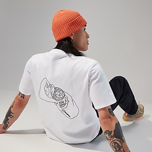 Hike Beans Short Sleeve Tee für Herren - Weiß
