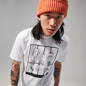 Mens Hike Pack Short Sleeve Tee - White