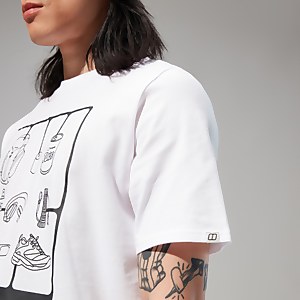 Mens Hike Pack Short Sleeve Tee - White