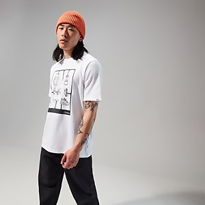 Mens Hike Pack Short Sleeve Tee - White