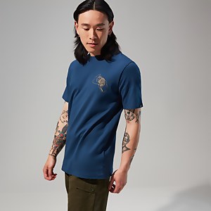 Hike Beans Short Sleeve Tee für Herren - Dunkelblau