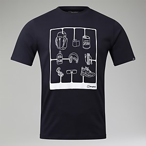 Mens Hike Pack Short Sleeve Tee - Black