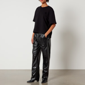 Marant Etoile Brina Wide Leg Leather Look Trousers - FR 40