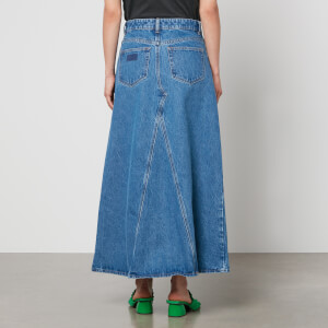 スカート Ganni Organic Cotton Denim Skirt Tint Wash Tint Edge Denim Maxi Skirt | GANNI US