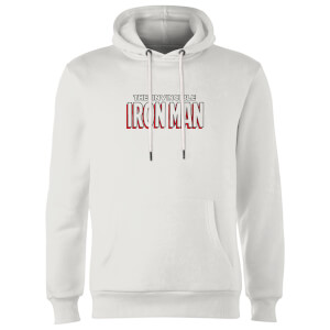 Avengers Iron Man Comics Logo Hoodie White Clothing Zavvi