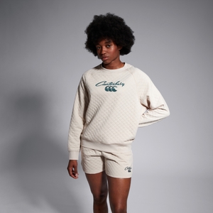 WOMENS SCENE-SET CREW SWEATSHIRT BEIGE - 16