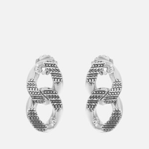 Marc Jacobs Monogram Chain Link Silver-Tone Earrings