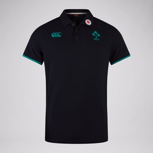 Mens Ireland Team Polo Shirt Black/Green
