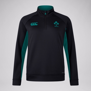 WOMENS IRELAND 1/4 ZIP TRAINING TOP BLACK