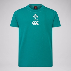 Junior Unisex Ireland Cotton T-Shirt Green/White