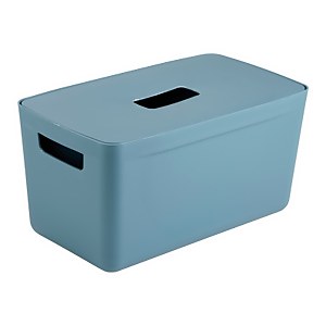 Inabox Home Storage Box & Lid - 8L - Cactus Blue