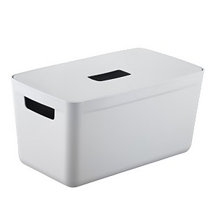 Inabox Home Storage Box & Lid - 8L - Windmill White