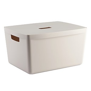 Inabox Home Storage Box & Lid - 28L - Natural