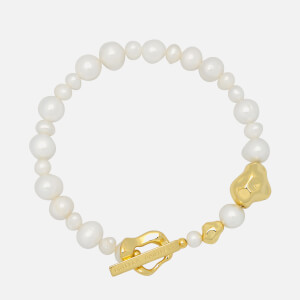 Estella Bartlett Organic Pearl Gold-Tone T-Bar Bracelet