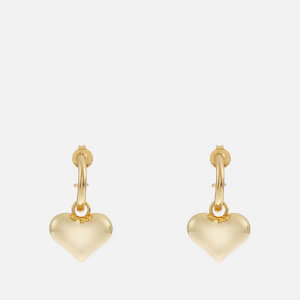 Crystal Haze Golden Hearts Gold-Plated Earrings