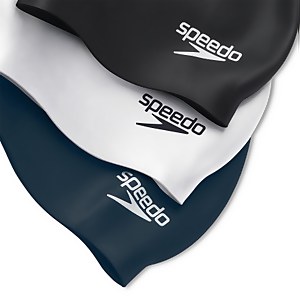 3 Pack Solid Silicone Cap Black/Navy - One Size