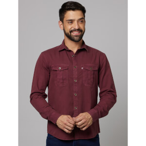 Red colour new arrivals denim shirt