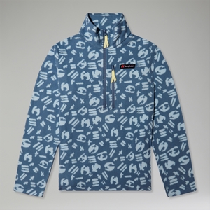 Unisex Prism Printed Trango Half Zip Fleece Blue