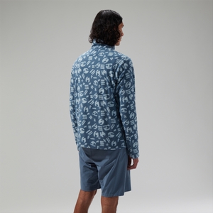 Unisex Prism Printed Trango Half Zip Fleece Blue